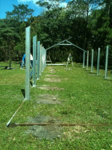 Further building of the metal greenhouse