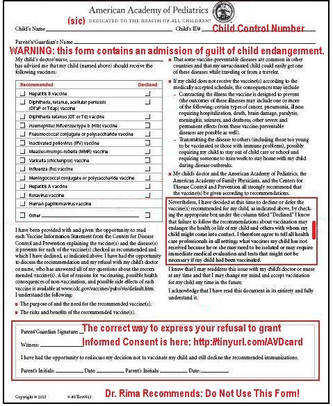 Refusal2VaccinateForm
